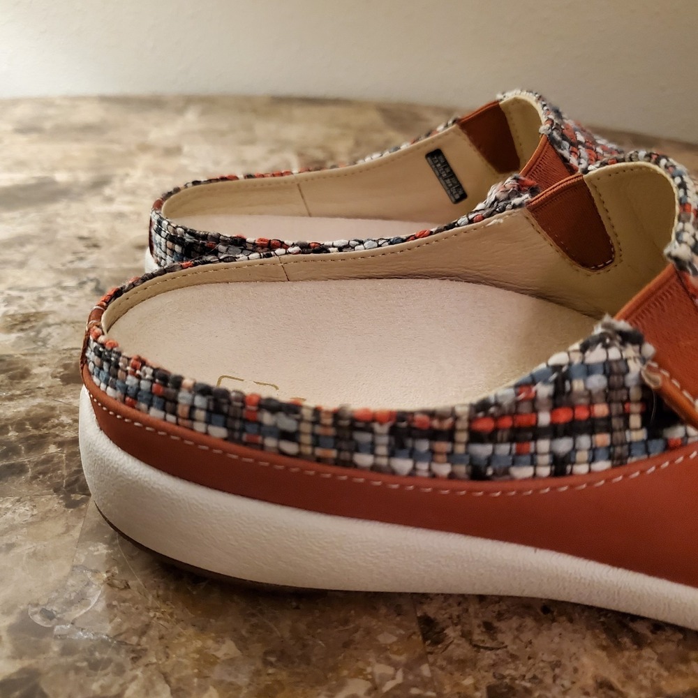 Spenco sz 7.5B Nubuck Leather Orthotic Slip On Siesta Mules Comfort Casual - Picture 2 of 15